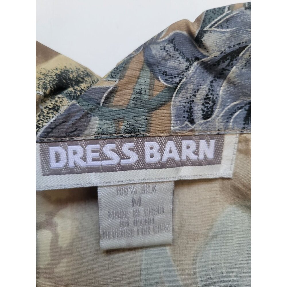 Dress Barn Vintage Colorful Collared Button Down Top 100% Silk Size M Timeless - Picture 9 of 12